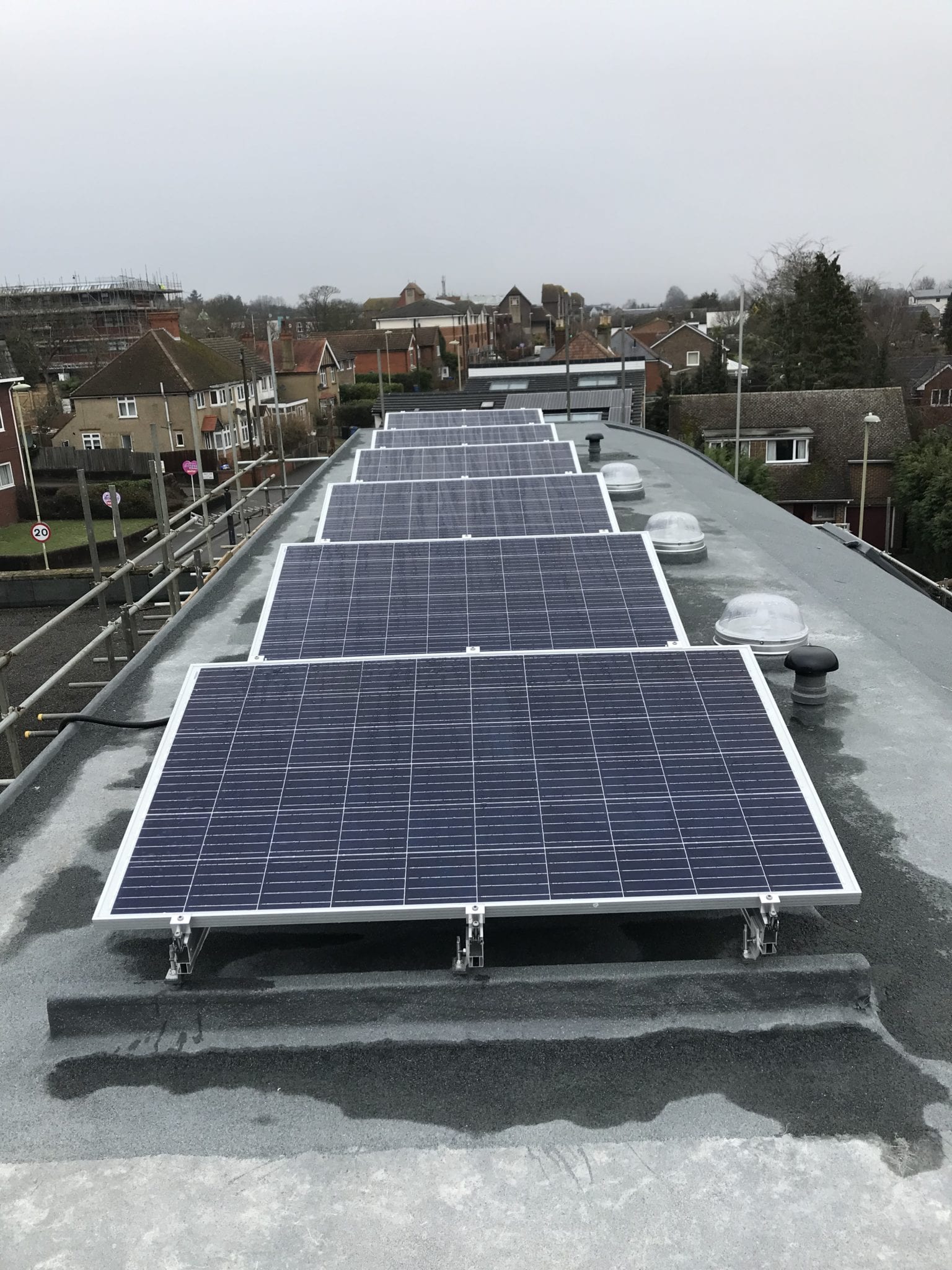 Flat roof Solar panels in Fleet, Hampshire Energy Creation